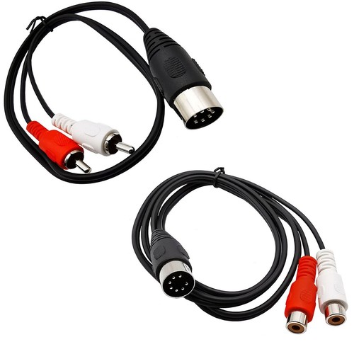 7pin din 2rca male - din,