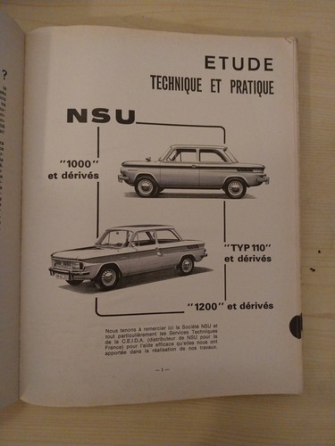 Revue technique nsu 1000 1200 - revue,
