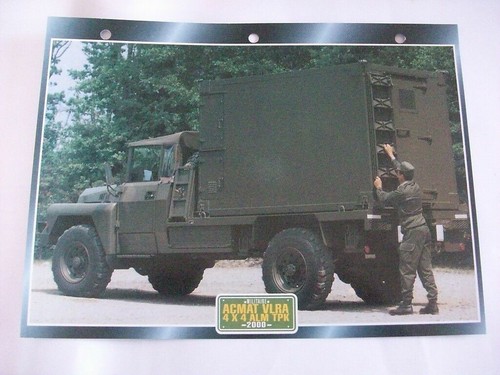 Carte fiche camion militaire - carte,