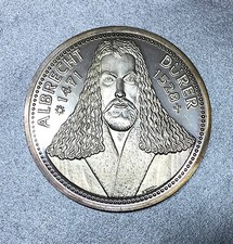 DURER PEINTRE ALBRETCH DURER NAISSANCE 1474 - 1528 MEDAILLE B.E EN ARGENT. 
