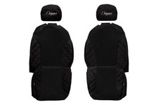 VAN Housses de siege pour RENAULT TRAFIC III 03.14-12.23 Sièges 1+1 NOIR / ROUGE