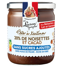 Lucien Georgelin Pâte à tartiner noisette SANS SUCRES AJOUTÉS le bocal de 400g
