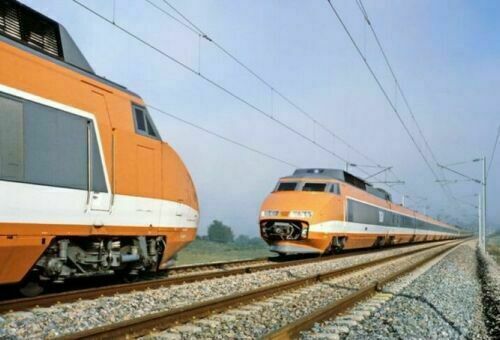 Plaque métal train tgv - ,