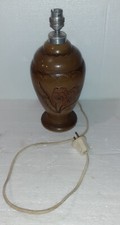 ANCIENNE LAMPE EN GRES DECOREE