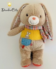 5279?28cm Doudou Peluche Lapin Beige Poche Bleu Jaune SIMBA Toys  Nicotoy