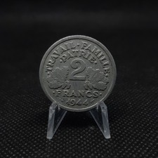 2 francs État français 1944 B - Francisque, TB,  sous pochette