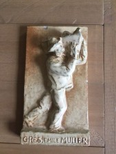 Gres Emile Muller art pottery tile French ceramic art nouveau antique mission