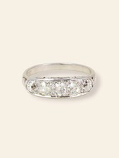 Bague jarretière platine