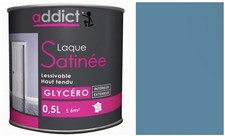 Peinture glycéro déco tous supports bleu pétrole satin 0.5L ADDICT