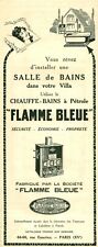 Publicité ancienne chauffe-bain à pétrole Flamme Bleue 1925 issue de magazine