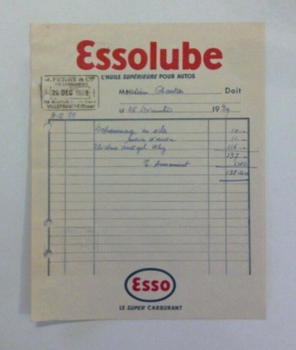 Facture lettre automobile