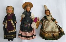 3 ANCIENS POUPEES FOLKLORIQUES