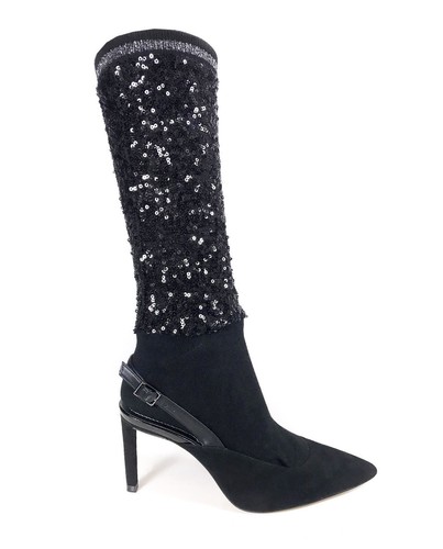 Escarpins noir effet nubuck - escarpins,