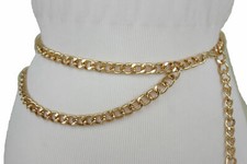 Chaud Femme Métal Or Chaîne Vacances Mode Style Ceinture Hip Taille Balle + XL