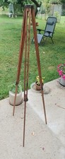 ANCIEN TREPIED PHOTO PHOTOGRAPHE / VINTAGE  TRIPOD BOIS ET LAITON 