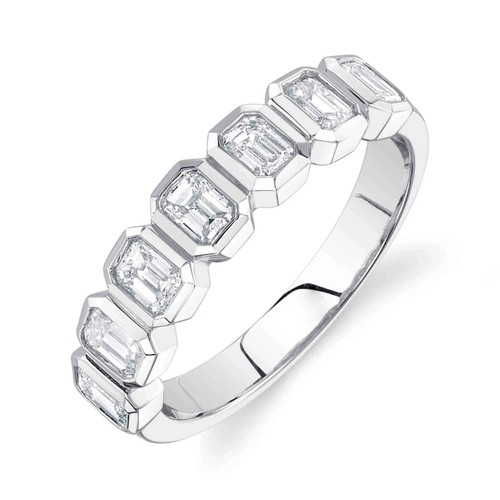 14k blanc émeraude coupe - 14k,