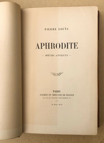 Pierre louys aphrodite - pierre,