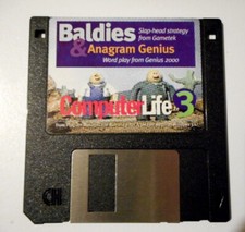 Rare BALDIES + Anagram Genius playable game demo jeu PC DOS PC GAME disk