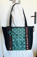 SAC tissu zippé, tissu motif