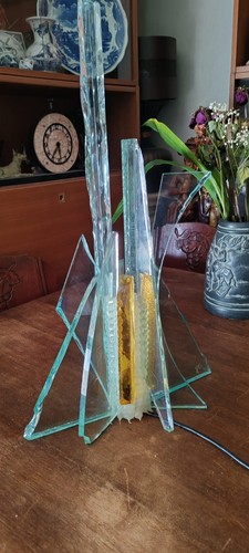 Sculpture verre lampe - sculpture, en