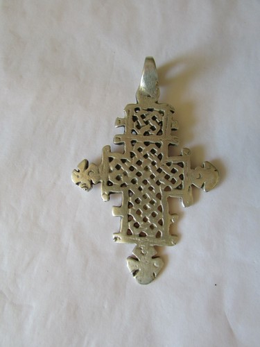 Croix copte argent pendentif - croix,