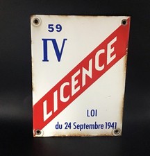 Plaque émaillée licence - plaque,