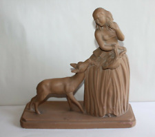 Sculpture Art Déco, plâtre façon terre cuite, signé Salvatore Melani