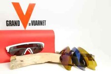 Vuarnet White Sport Biking Sunglasses ONE FRAME WITH 4 LENS (Brown and Gray)