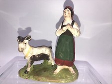 Santon  Therese Neveu JANETTO Fillette à la crèche 12 cm de haut