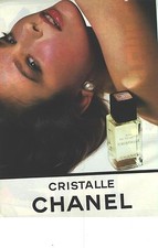 PUBLICITE ADVERTISING 1982  CHANEL eau de toilette  CRISTALLE