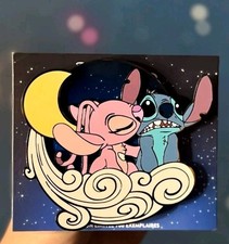 PIN LIMITED LE DLP DISNEYLAND PARIS JUMBO STITCH ANGEL LUNE MOON COUPLE LOVE SET