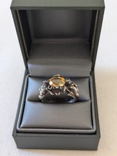 INCROYABLE BIJOUX ANCIEN BAGUE FROMENT MEURICE ARGENT CITRINE NAPOLEON 3 - 19ème