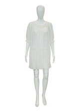 Robe Mini En Coton Blanc