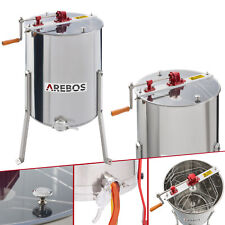 AREBOS Extracteur de Miel Manuel HS 4 Peignes Extracteur de Miel Tangentiel