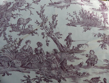 Coupon ancien Toile de Jouy