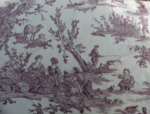 Coupon ancien toile jouy - coupon,
