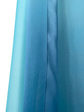 Foulard en Soie Silk léger Christian Aujard Paris Bleu Vert dégradé 44 x 120cm !