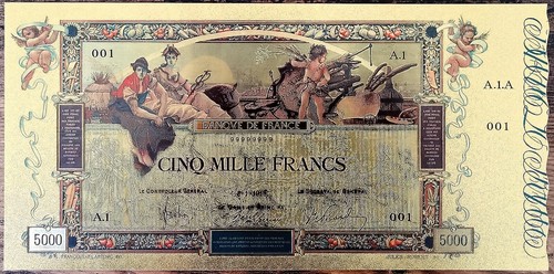 Billet 5000 francs - , flameng