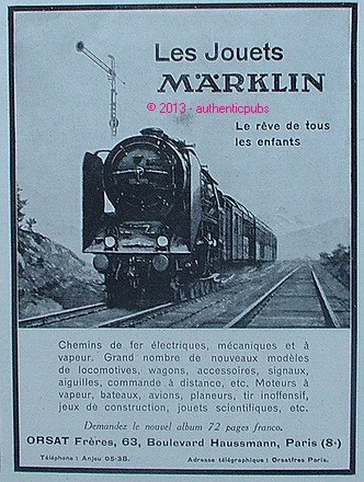 Publicite jouet marklin - publicite,