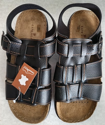 Sandales cuir neufs noir - , homme