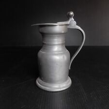 Pichet chope étain fin vintage art nouveau déco table fait main France N7031