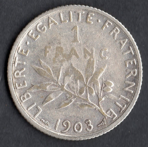 Monnaie franc semeuse - de,