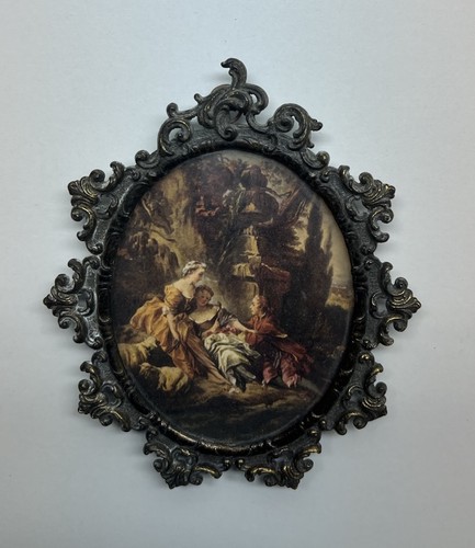 Cadre antique ovale baroque - antique,