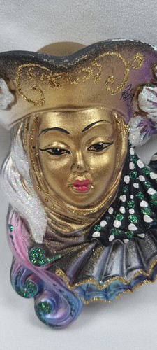 Masque vénitien doré - vénitien,