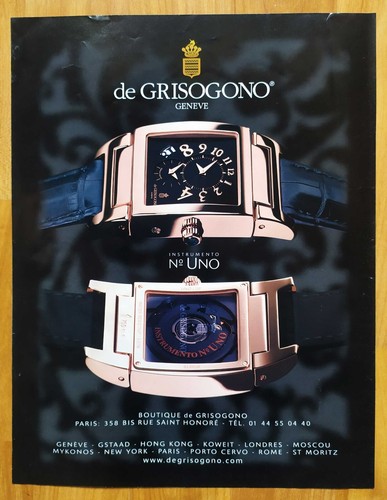Publicité papier montres - -,