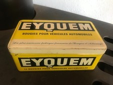 ancienne boite publicitaire en tôle bougies eyquem