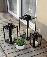 Lot de 3 lanternes de jardin