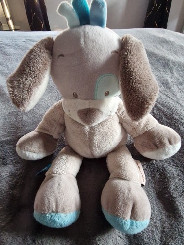 Doudou chien gris bleu - ,