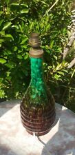 ACCOLAY Grande lampe bouteille verte 37cm Vase céramique vintage Vallauris