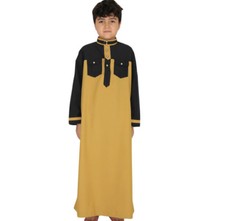Yemeni Omani Qatari Dishdasha Jubbah Arab Kaftan Thobe Islamic Clothing Kids